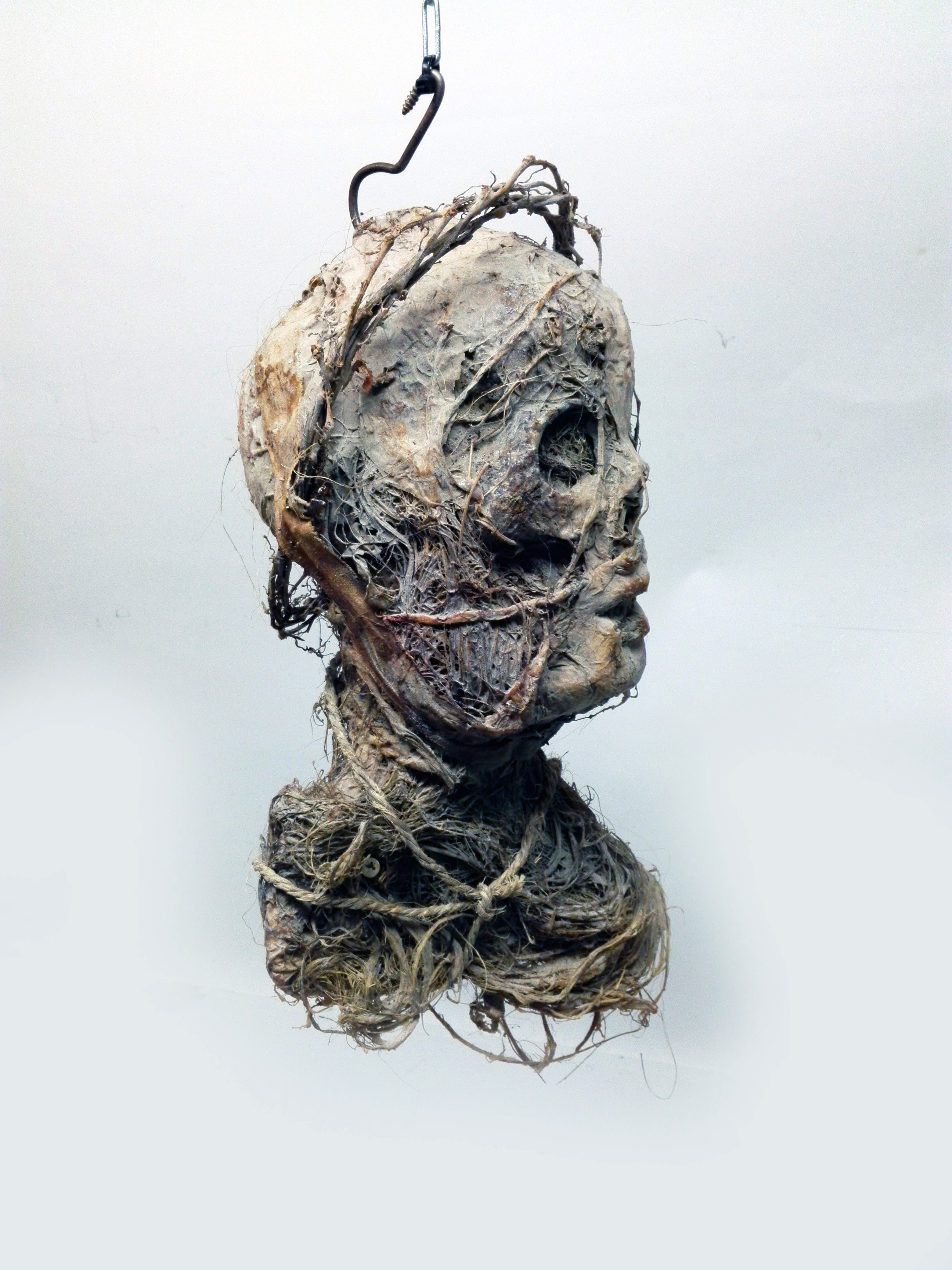 cabeza no5 hombre calavera momificada replica 35x17x20 1u